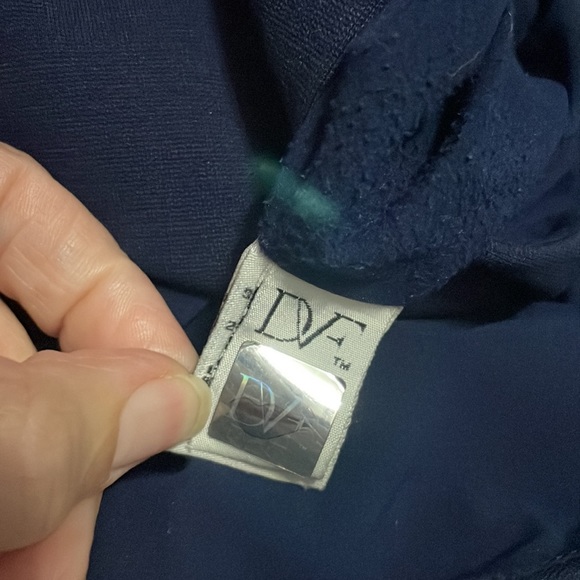 DVF Dark Navy Black Asymmetrical Color Block Sleeveless Dress 10 - Picture 6 of 7